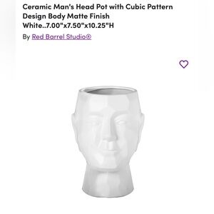 Red Barrel Studio White Ceramic Novelty Pot Planter